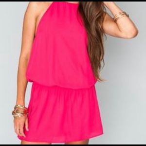 Worn Twice! Mumu backless halter minidress